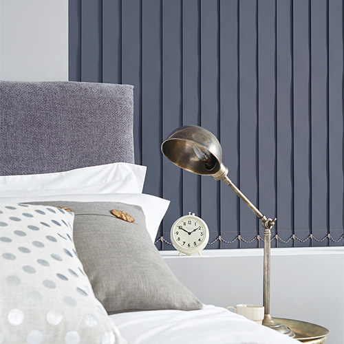 vertical blinds bedroom grey